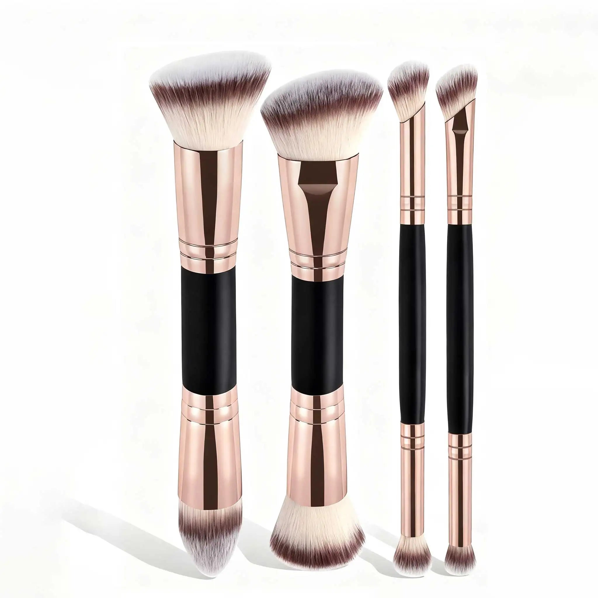 Juego de 4 brochas de maquillaje básicas con caja.
