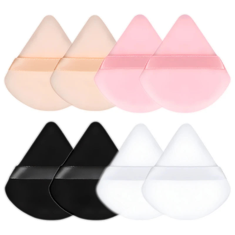 8 esponjas de maquillaje triangulares de terciopelo