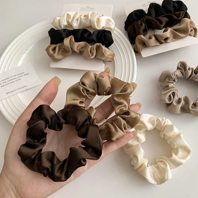 coleteros de satén para mujer, más suaves que las gomas elásticas.
