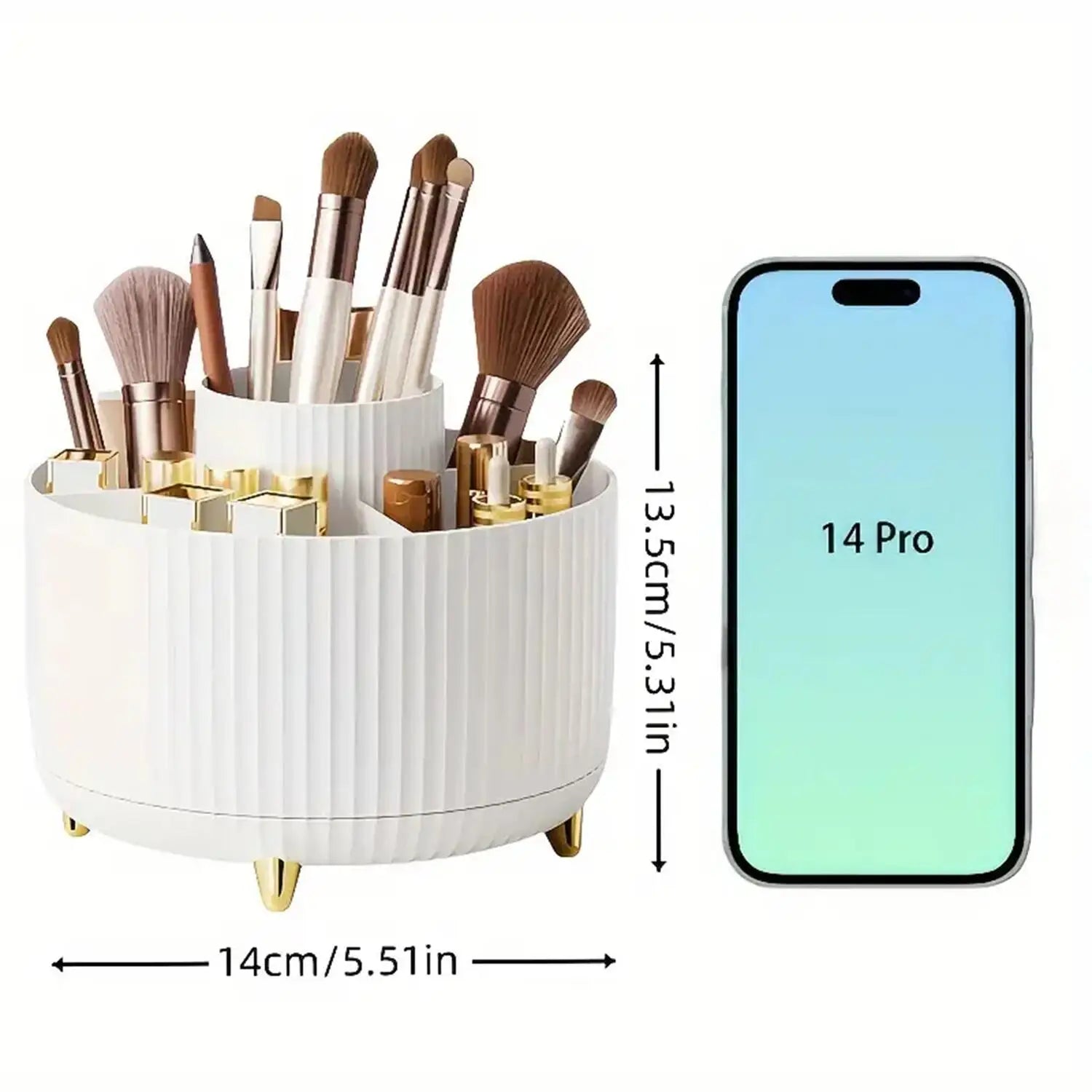 Organizador de maquillaje giratorio de 360°