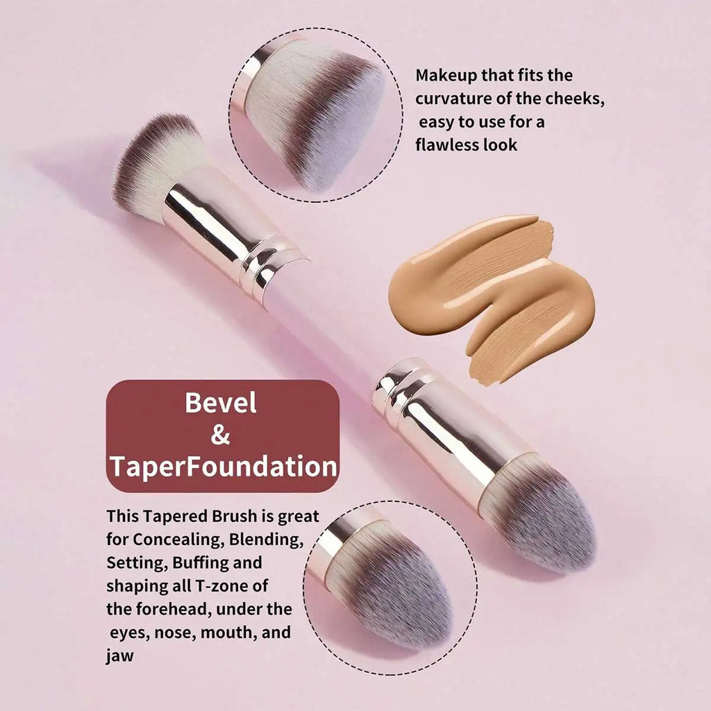 Juego de 4 brochas de maquillaje básicas con caja.
