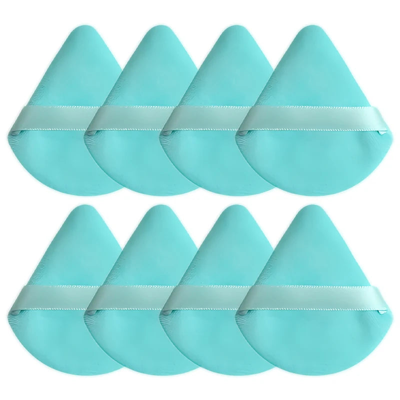 8 esponjas de maquillaje triangulares de terciopelo