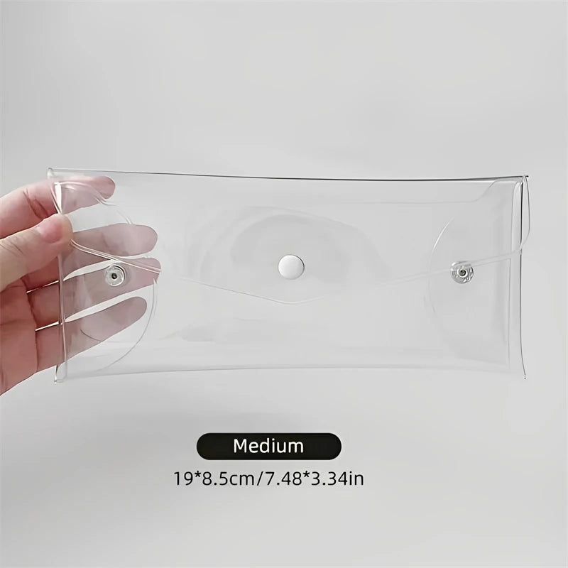 Bolsa de cosméticos transparente portátil