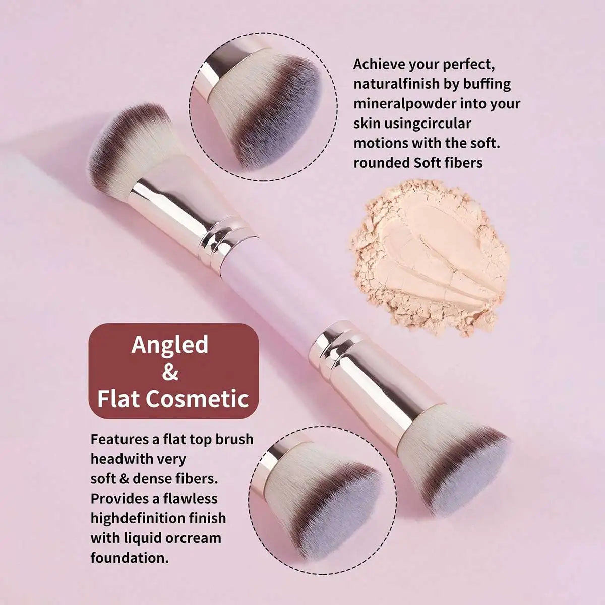 Juego de 4 brochas de maquillaje básicas con caja.