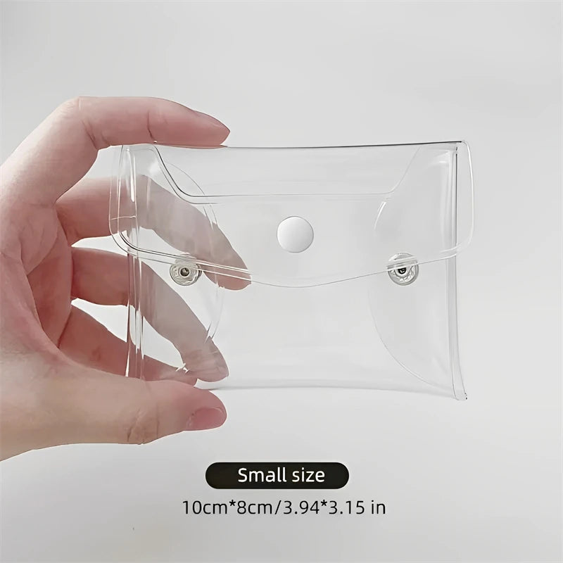 Bolsa de cosméticos transparente portátil