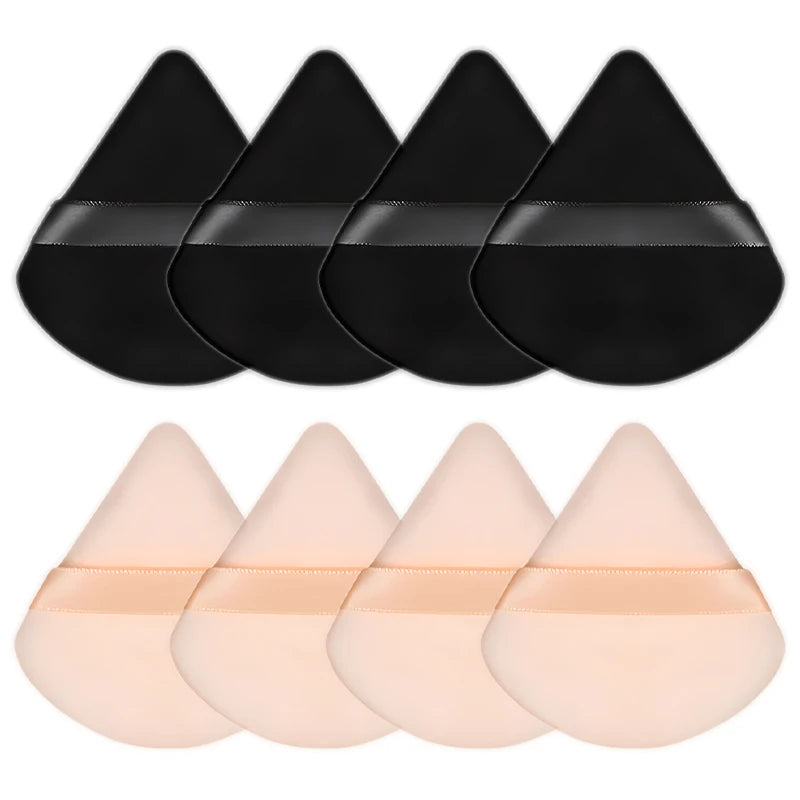 8 esponjas de maquillaje triangulares de terciopelo