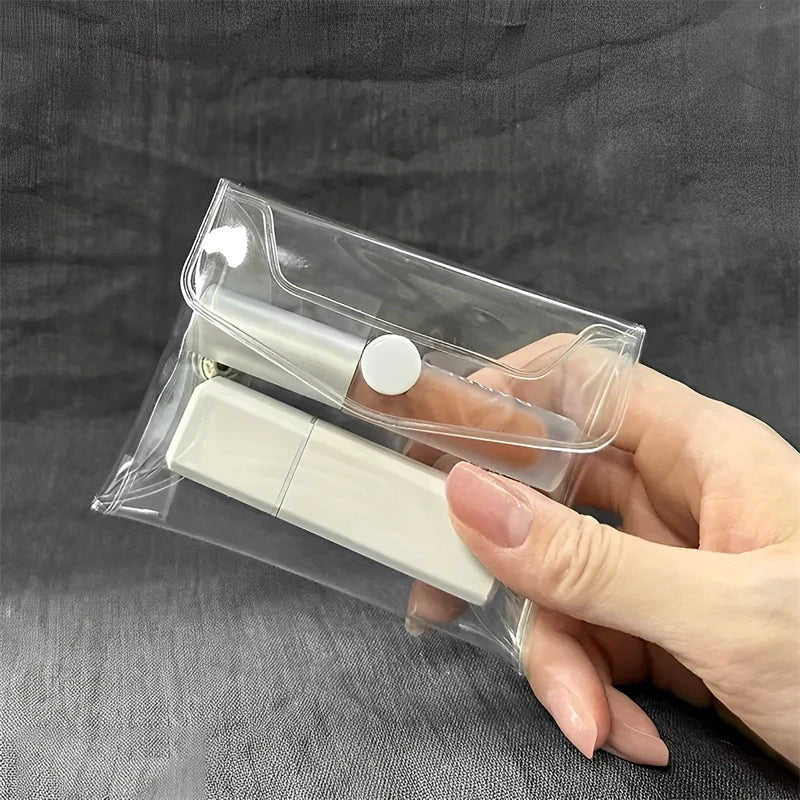Bolsa de cosméticos transparente portátil