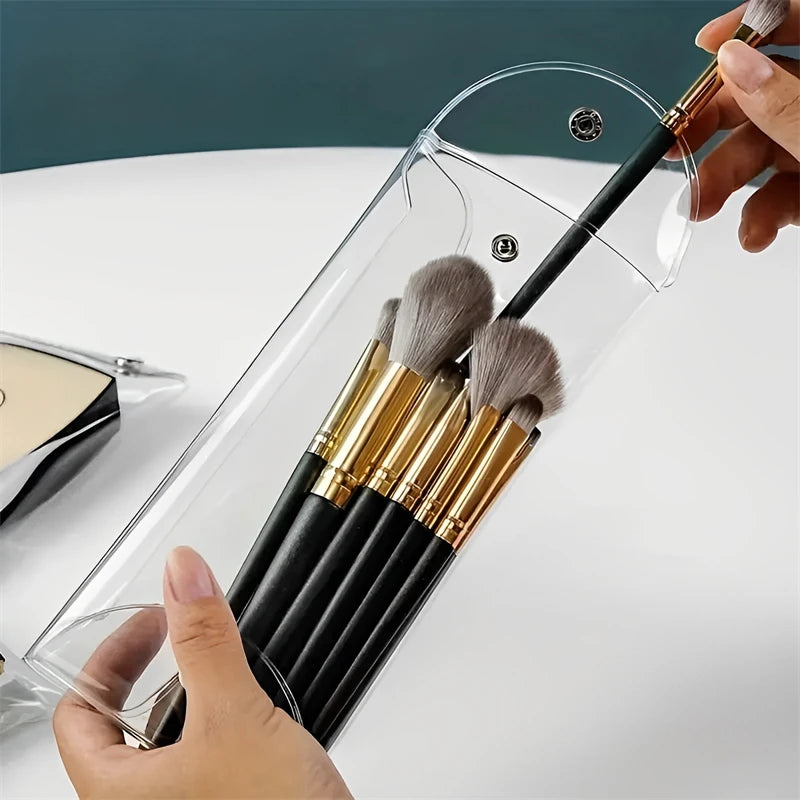 Bolsa de cosméticos transparente portátil