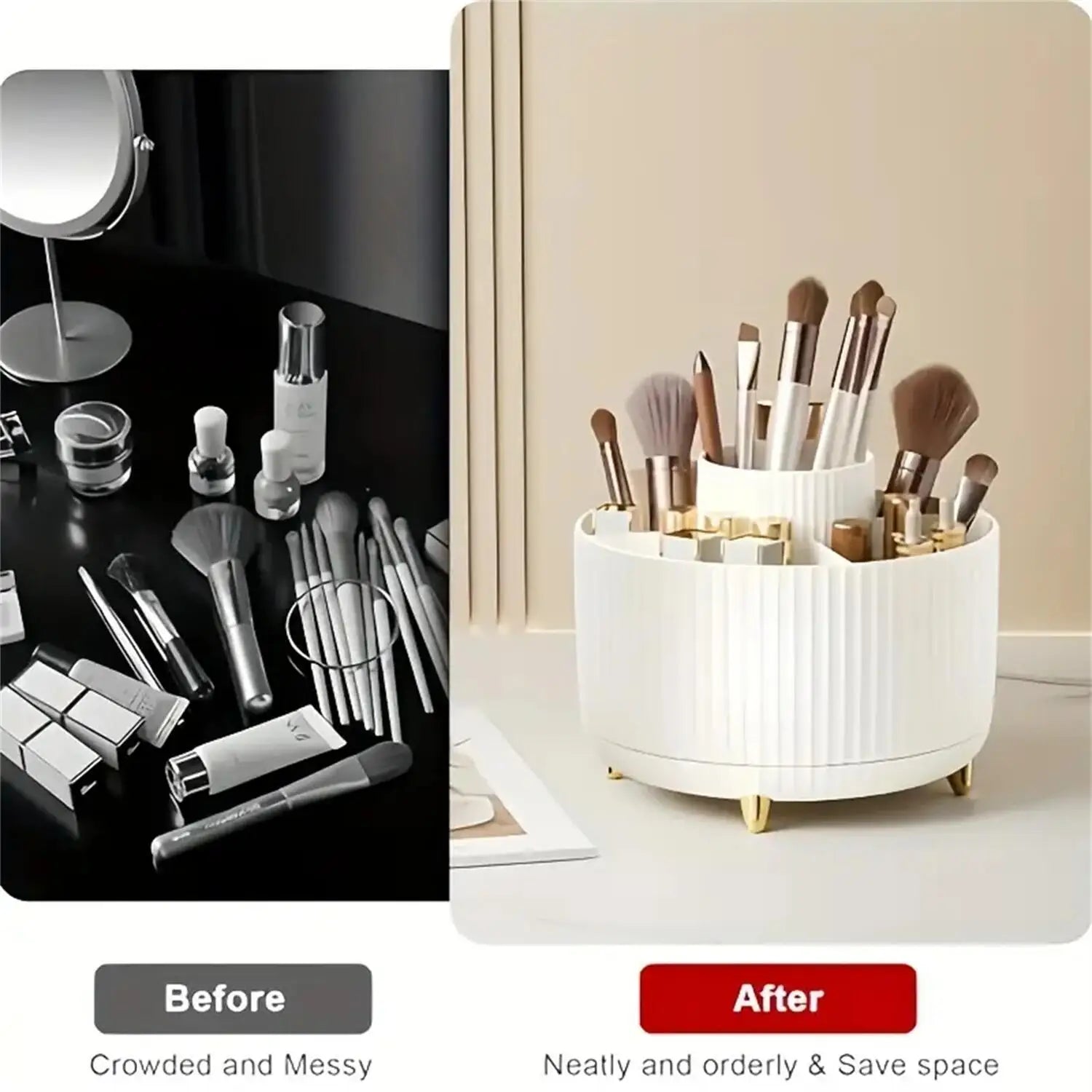 Organizador de maquillaje giratorio de 360°
