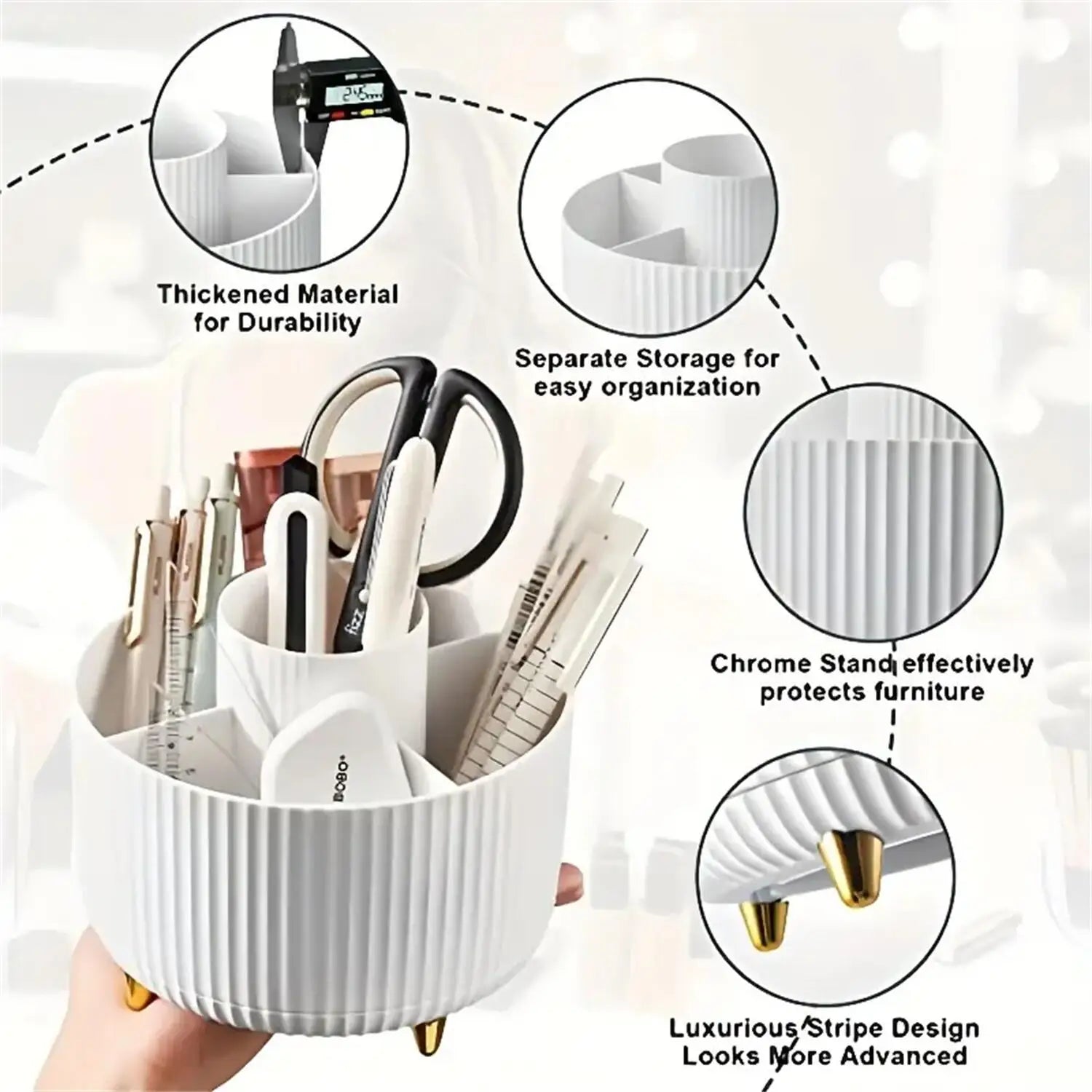 Organizador de maquillaje giratorio de 360°