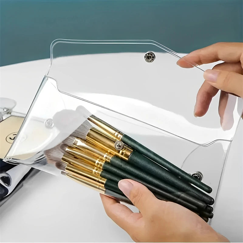 Bolsa de cosméticos transparente portátil
