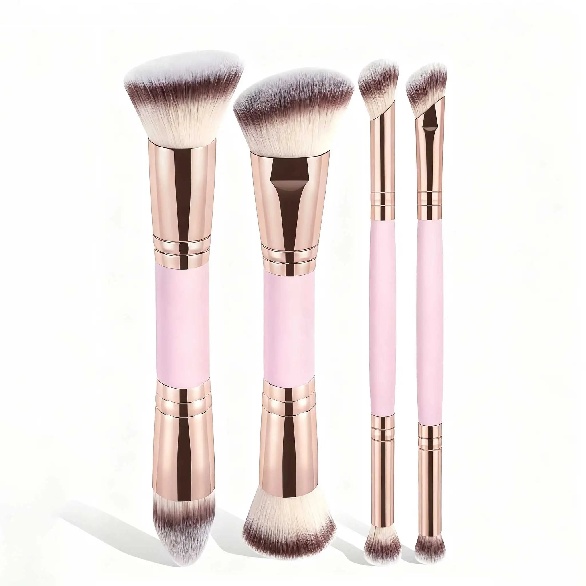 Juego de 4 brochas de maquillaje básicas con caja.
