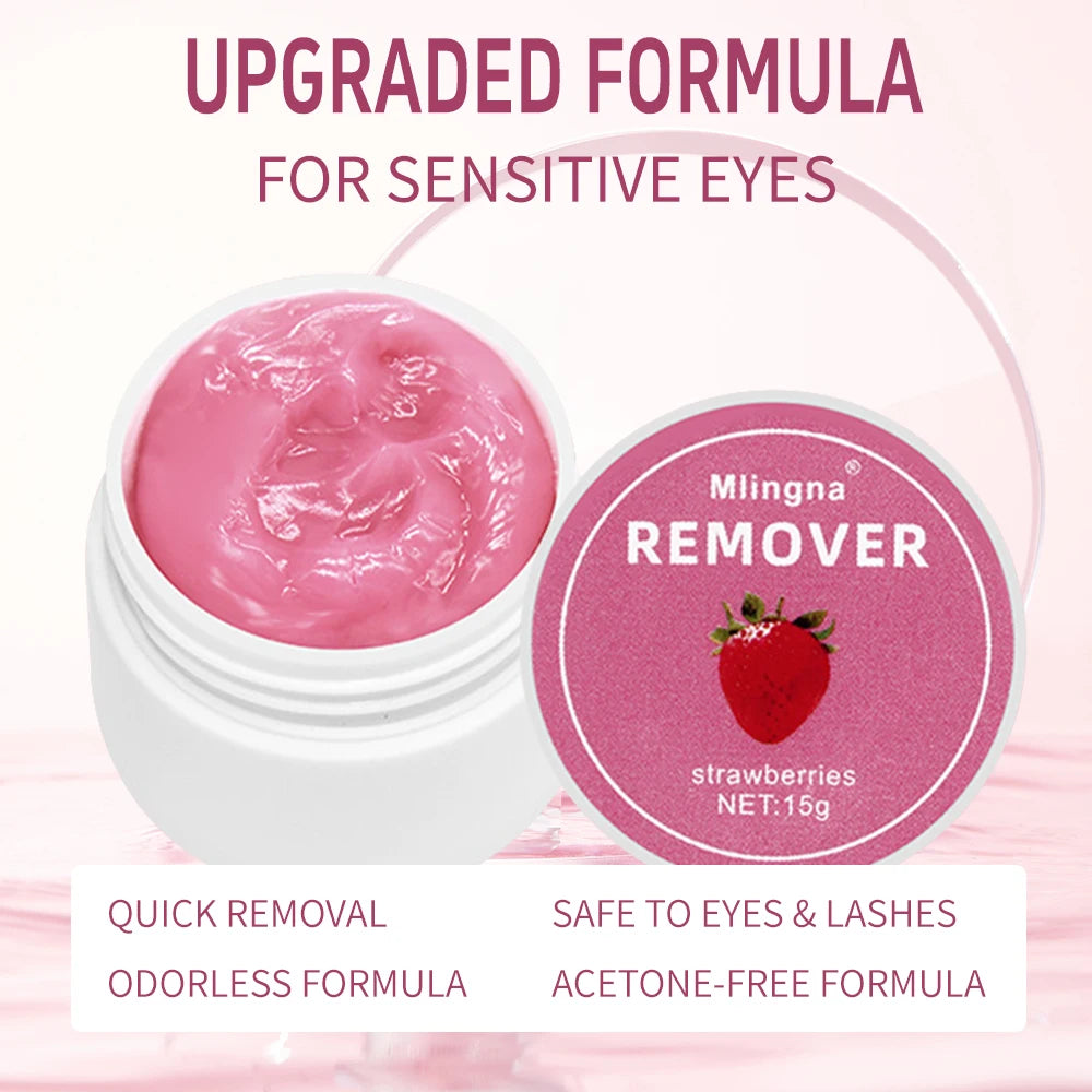 Crema removedora de pegamento para pestañas y extensiones de pestañas