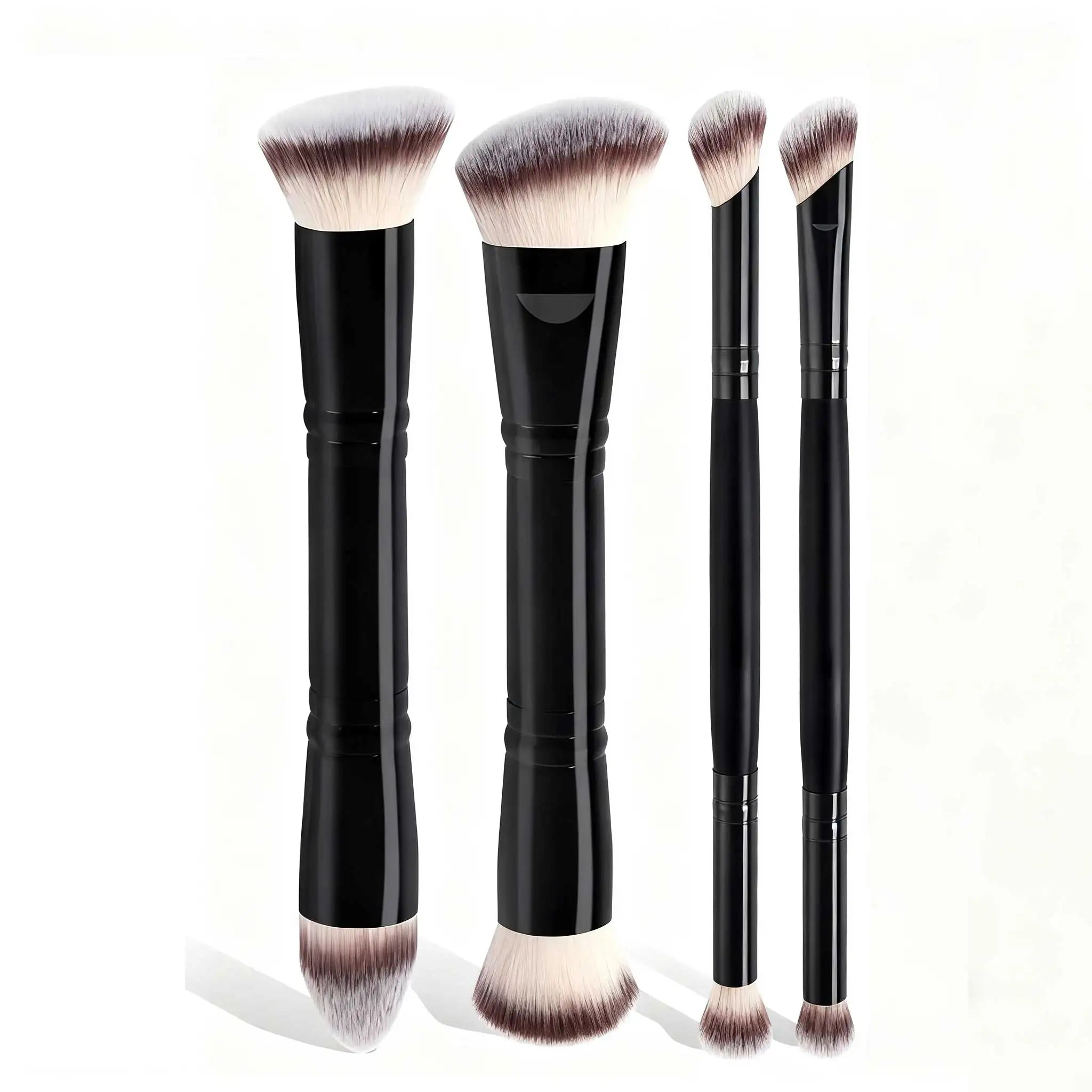 Juego de 4 brochas de maquillaje básicas con caja.
