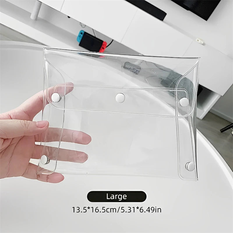 Bolsa de cosméticos transparente portátil