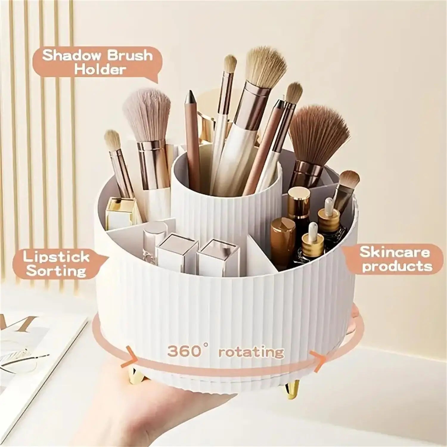 Organizador de maquillaje giratorio de 360°